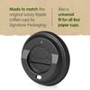 Signature Packaging - Ripple Coffee Cup Lids - 8oz (236ml) - 100 Pack - Black