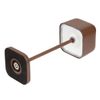 Olympia Lucca Table Lamp Squared Dome Chestnut - 200mm
