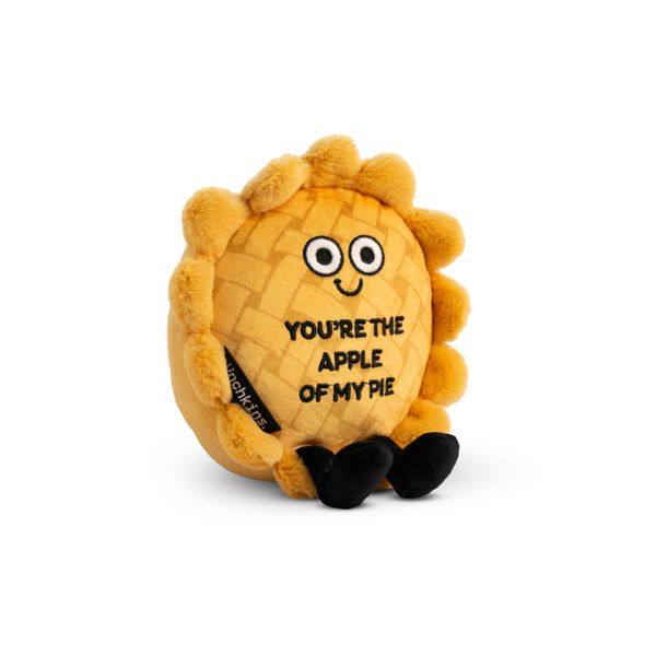 Apple of My Eye Apple Pie Meme Plushie - Funny Pun Meme Gag Gift, White Elephant, Present, Great for Emotional Support, Fun Desk Accessory, Kids, Teens, Adults