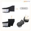 proventa Professional Motion Detector 270° Corner Mounting Wall Mounting Ceiling Mounting Max. 2,000 W Black