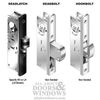 Hookbolt Lock Fits Sliding Doors Hinged Doors Only Lockbody 1 1/8th Inch Backset
