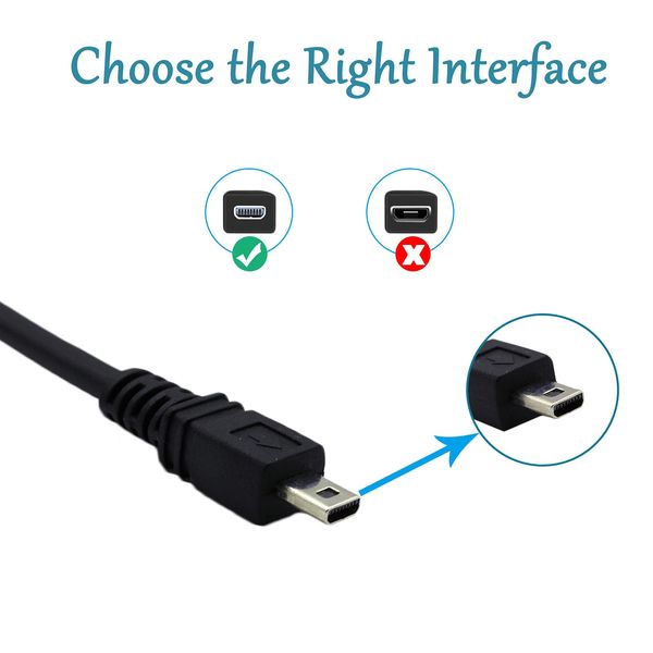 Adhiper Replacement Cable Replacement USB Cable Data Synchronization 8-pin Cable Compatible with Nikon D3200/D3300 D7200/P7000/P7100/P7800/P6000 Digital Camera (1.5M)