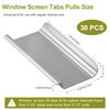 Window Screen Pull Tabs Replacement, Window Screen Clips for Flat Spline, Durable Window Screen Spline Channel Pull Lift Tabs, Anti-UV Don’t Broken Like Plastic Pull Tab in Sunlight 30 Pcs
