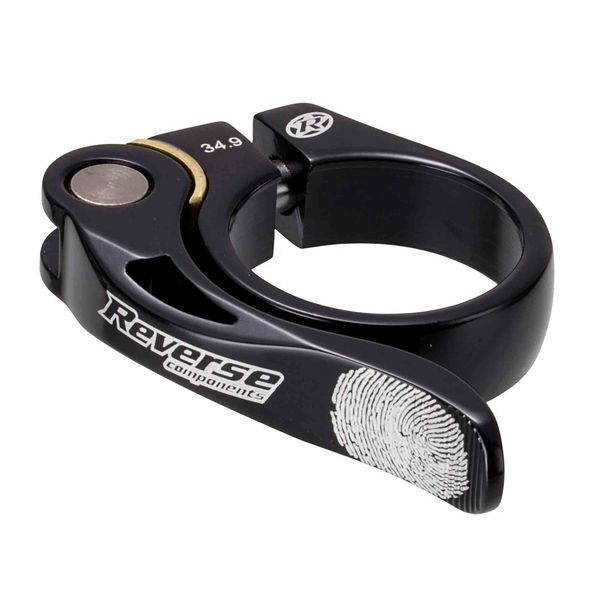 Reverse Long Life Seat Clamp with Quick Release 34.9 mm Black