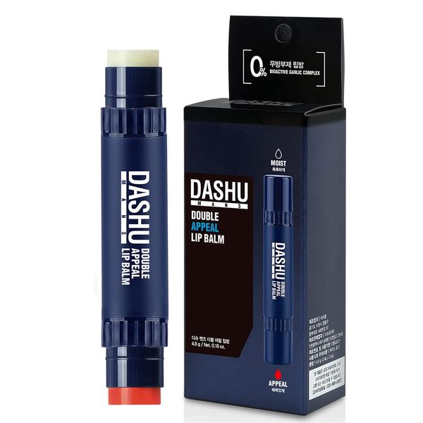 DASHU Double Appeal Lip Balm [Moisturizing &amp; Coloring 2 Types] Men&#39;s Cosmetics Impression Up Lip Care Beauty Colored