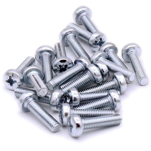 M5 (5mm x 20mm) Pozi Pan Machine Screw (Bolt) - Steel (Pack of 20)