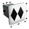 GRAPHICS & MORE Double Black Diamond Skiing Experts Only Tow Trailer Hitch Cover Plug Insert