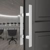 Silver H-shaped Double Sided Mirror Polishing Push Pull Door Handle 450*40*10mm