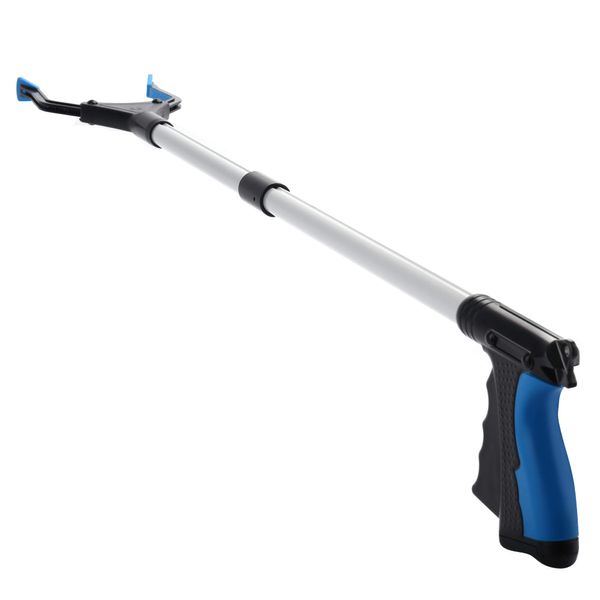 Reacher Grabber Tool, 32" Grabbers for Elderly, Lightweight Extra Long Handy Trash Claw Grabber, Mobility Aid Reaching Assist Tool for Trash Pick Up, Nabber, Litter Picker, Arm Extension (Blue1)