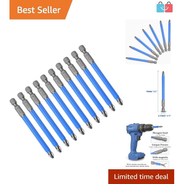 AUTOTOOLHOME 10 Pack Phillips PH2 Magnetic anti Slip Screwdriver Bit Set 3-1/2"