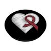 Heart- Migraine Supporter Ribbon Mobile Stand PopSockets Swappable PopGrip