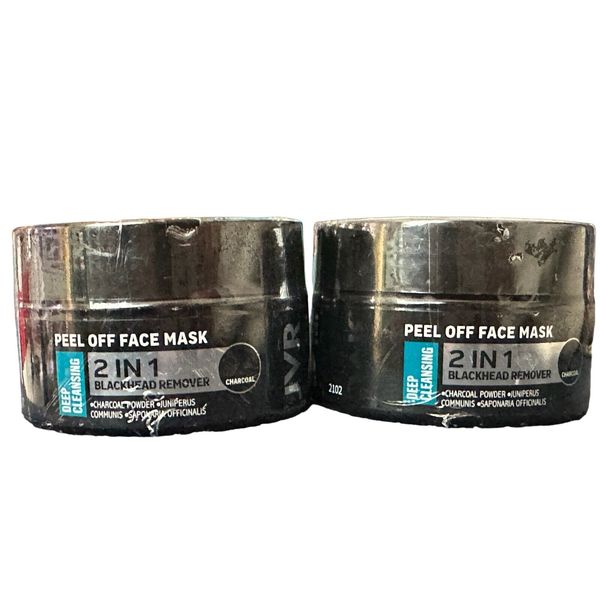 Peel Off Face Mask JVR Blackhead Remover for Men Women Charcoal Peel Lot of 2