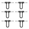 6pcs 15cm Patch Cable for Guitar Effector Black L-L Plug Effector Cable