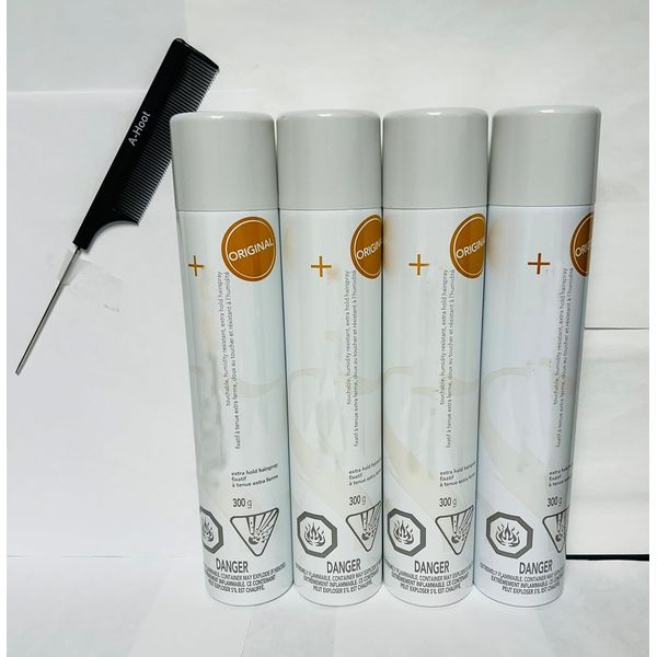 A-HOOT COMB Shaper Plus - Extra Hold Hairspray - 10.6 Ounce - (4PACK)