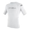 O'Neill Men's Basic Skins UPF 50+ Short Sleeve Rash Guard, White, Small