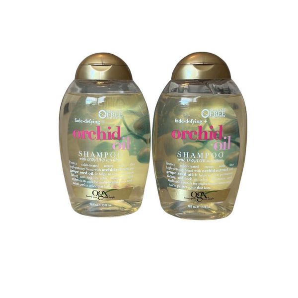 2x OGX Fade Defying Orchid Oil Shampoo Protect Color Treated Hair 13 Fl Oz