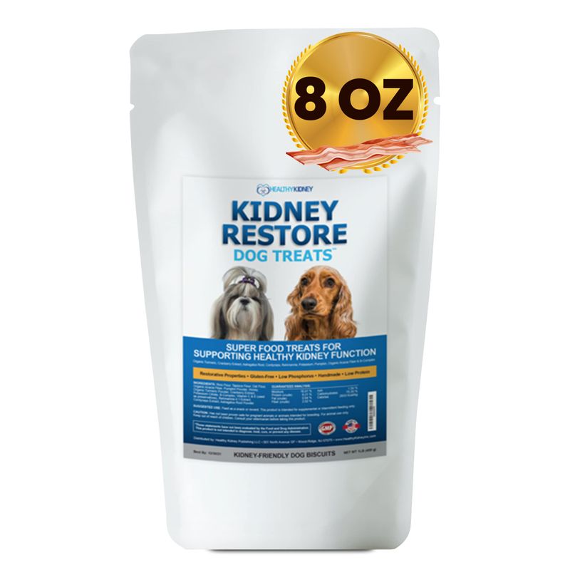 Kidney Restore Bacon Dog Treats 8oz for Canine Kidneys Low Protein Dog ... - Canine Kidney Supportive Foods List