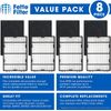 4 Pack True Hepa Filter Set Compatible with Holmes HAPF600D-U2 Filter B
