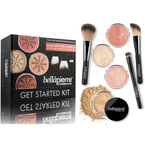 bellapierre Get Started Kit | Includes 2 Mineral Foundations, 1 Blush, & 1 Bronzer | Mineral Makeup Essentials | Non-Toxic and Paraben Free | Oil and Cruelty Free | Long Lasting Formulas – Medium