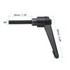 sourcing map M6 x 30mm Handle Adjustable Clamping Lever Thread Push Button Ratchet Male Threaded Stud Knobs Locking Rotating Screw Handles Quick Release Bolt Black 2pcs