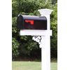 4Ever Products The Jefferson Vinyl/PVC Mailbox Post (Includes Mailbox) (Black Mailbox)