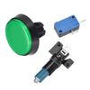 uxcell Game Push Button 60mm Round 12V LED Illuminated Push Button Switch with Micro Switch for Arcade Video Games Green 1pcs