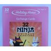 Valentines Gift Exchange Cards Ninja Animals Assorted + Teachers Cards + Sticker