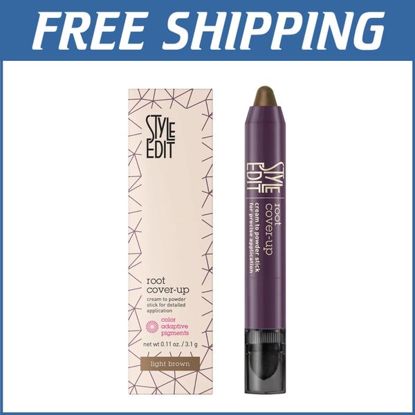 Cream to Powder Root Concealer - Light Brown Pencil for Instant Grays Fix