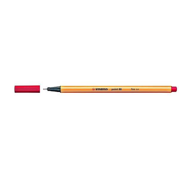 STABILO Fineliner point 88 - Pack of 3 - Red