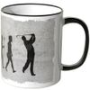 JUNIWORDS Mug – Choice of Motif & Colour – "Evolution Golf" – Black