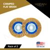 6" INCH ROUND BRASS WIRE BRUSH WHEEL FOR BENCH GRINDER | RUST/PAINT REMOVAL 2Pcs