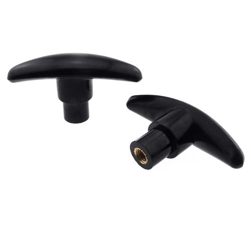 E-outstanding 2PCS Black M8x80 T-Knobs Female Thread Plastic Clamping Hand T Knobs Handles