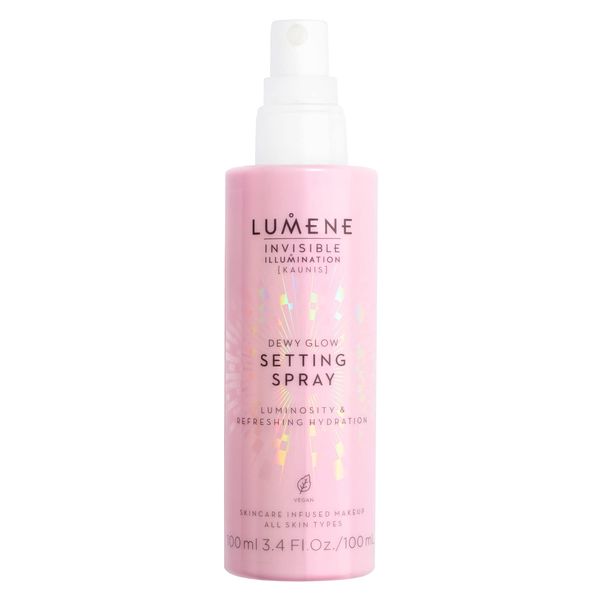 Lumene Invisible Illumination Dewy Glow Setting Spray - Facial Spray for All Skin Types - Makeup Primer & Dewy Setting Spray - Refreshing Face Mist (3.4 fl oz)