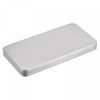 sourcing map Metal Tin Box, 6.69" x 3.54" x 0.59" Rectangular Empty Tinplate Storage Containers with Lids, Silver Tone