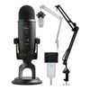 BLUE Microphones Yeti USB Microphone Blackout with Boom Arm & Mount Bundle