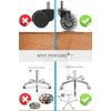 FRNIAMC Professional Saddle Stool with Wheels Ergonomic Swivel Rolling Height Adjustable for Clinic Dentist Beauty Salon Tattoo Home Office (Black)