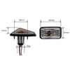 Euro Side Marker Chrome Inner Crystal Lens