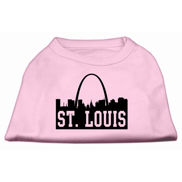 Mirage Pet Products 10-Inch St. Louis Skyline Screen Print Shirt for Pets, Small, Light Pink