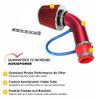 New Cold Air Intake Induction Filter Pipe Power Flow Hose System 3" Aluminum Set