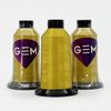 GEM Machine Embroidery Thread, 1x 3000M Cone, 40wt Polyester, Primrose Yellow, for Embroidery Machines