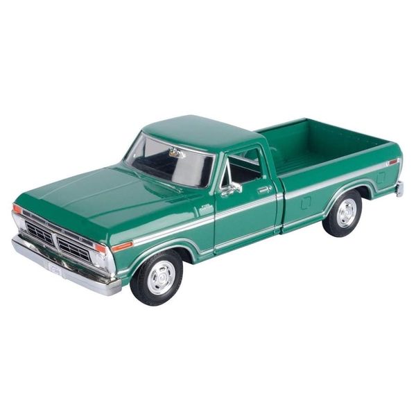 1977 F-150 Custom Pickup Truck Green Timeless Legends Series 1/24 Diecast Model Car by Motormax 79386GRN