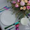 20 Piece Iridescence Rainbow Flatware Cutlery Stainless Steel Silverware Set