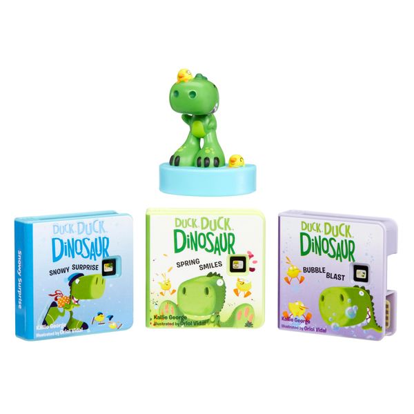 Little Tikes Story Dream Machine Duck, Duck, Dinosaur Story Collection, Storytime, Books, HarperCollins, Audio Play Character, Gift and Toy for Toddlers and Kids Girls Boys Ages 3+ Years