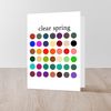 CafePress Color Analysis Card Clear Spring Folded Greeting Card Matte