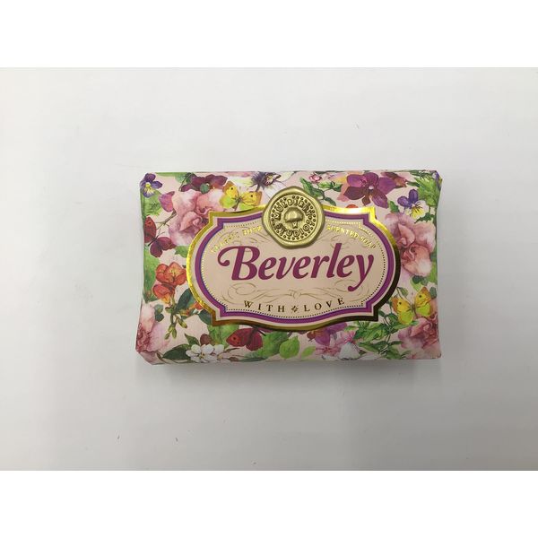 Beverley - Gift Soap Bar For Her Birthday Rose Scent Mum Grandmother Cleanser Lather Present Girl