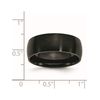 Chisel Stainless Steel 8mm Black IP-Plated Brushed Band (Width=8)