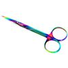 2 GERMAN  IRIS MICRO DISSECTING SCISSORS STRAIGHT 4.5" MULTI RAINBOW TITANIUM 