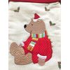 Gisela Graham Night Before Toys Bear Stocking cream