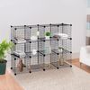 Wire Cube Storage 12-Cube Storage Organizer Metal DIY Modular Cabinet Bookshelf 