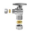 10-Pack EFIELD Angle Stop Valve 1/2" Nominal (5/8" OD) Compression x 3/8" OD, 1/4-Turn